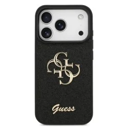 Guess Iphone 17 Pro Case With A Cutout And Stylish Metal Logo - Black